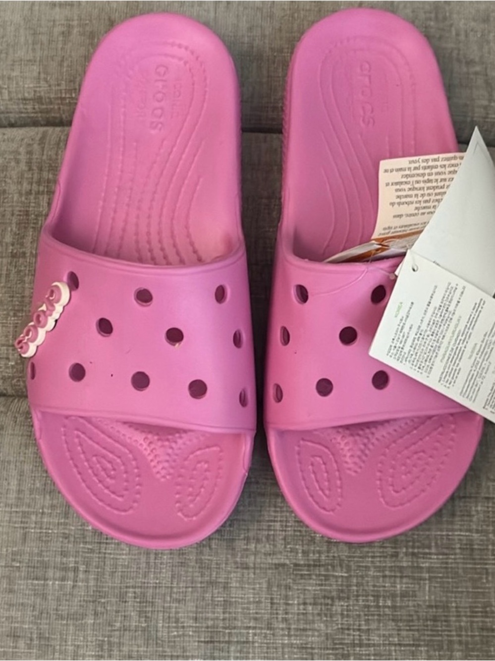 CROCS women Pink Slide Sandals